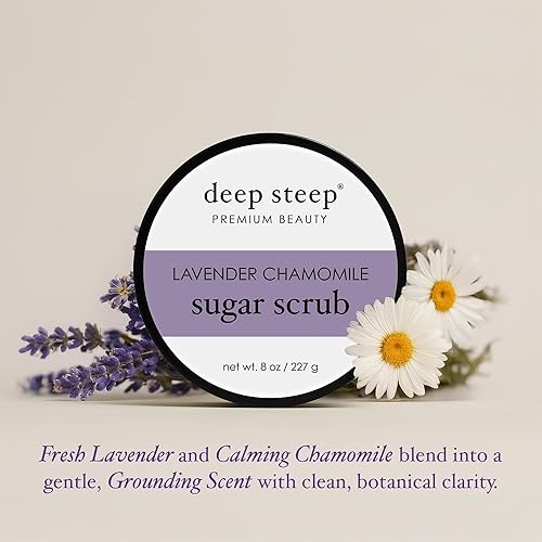 Miniatura 3 de Deep Steep Exfoliante de azúcar, 8oz (manzanilla de lavanda)