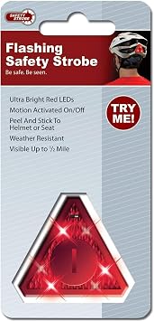 Bicycle Helmet Light - Motion Activated, Bright Flashing LED Strobe Lights Improve Visibility and Safety While Riding! Easily Mounts to Any Helmet, Perfect for Cyclists of All Ages