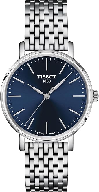 Tissot Unisex Everytime 34mm 316L Stainless Steel case Quartz Watches, Grey, Stainless Steel, 16 T1432101104100