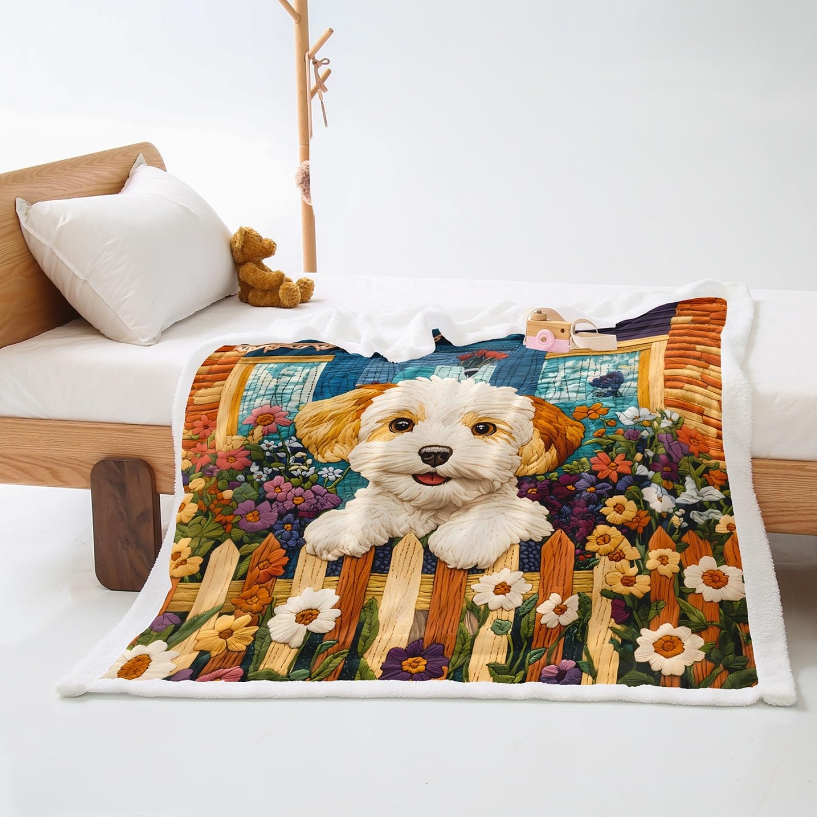 Blanket Green Beige Blue Soft Sherpa Fleece Blankets and Throws Thick Flannel And Lamb Wool Soft Blanket Lightweight Cosy Sofa Throw All Season Blankets for Beds 100x150cm