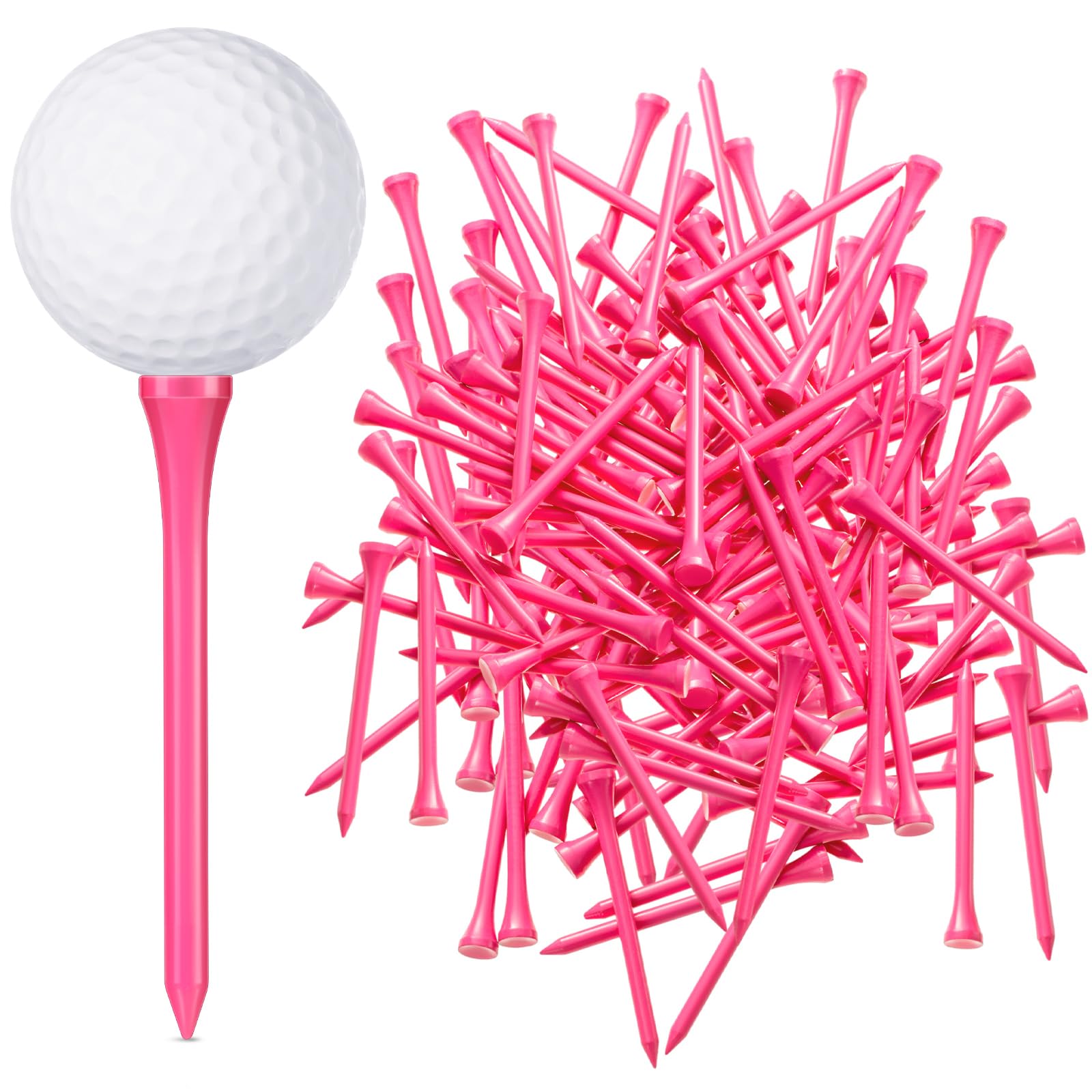 Jenaai 200 Pcs Golf Tees Bamboo Golf Tees for Women