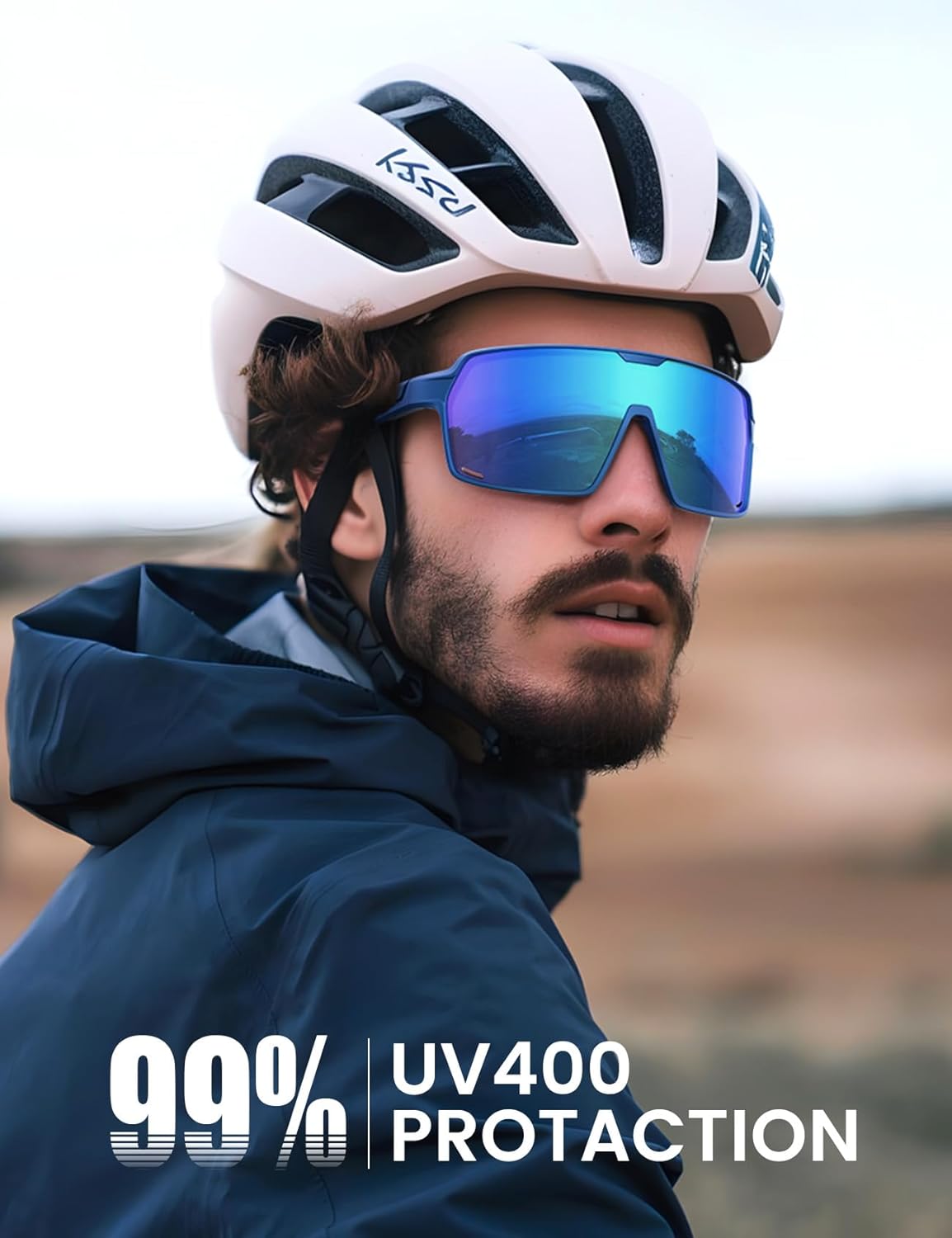 Lamicall XL Size Polarized Sports Sunglasses for Men Women, Large UV400 Protection Sun Glasses, Running Cycling Baseball - Image 2