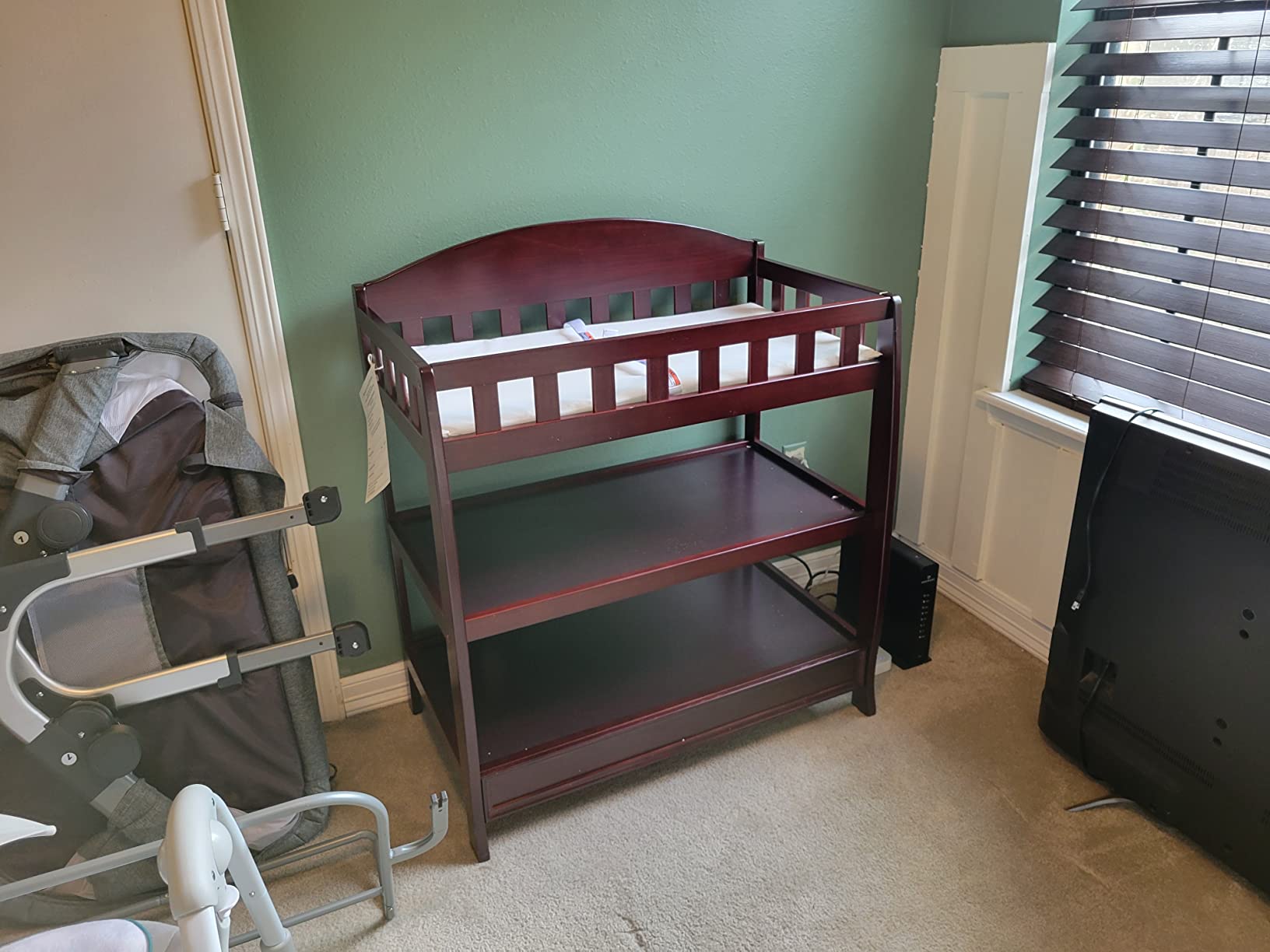 15/mo Finance Delta Children Infant Changing Table with Pad, White