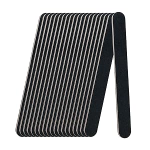20 Pack 100 180 Grit Nail Files Black Professional Reusable Emery Boards Nail File Manicure Tool Suitable for