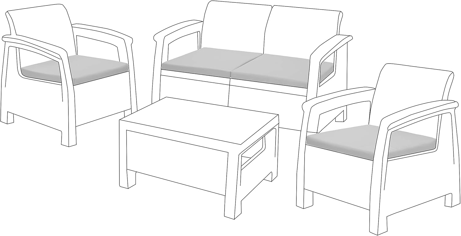 Gardenista Outdoor Seat Cushion Pads for Rattan Furniture Garden