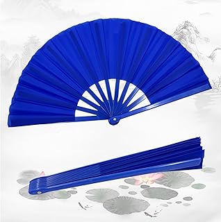 Boots on The Ground Hand Fan, Boots on The Ground Fan, Clap Fans for Line Dancing, Large Folding Hand Fan, Party, Dance Enthusiasts Gift (Blue)