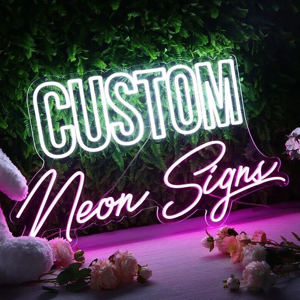 Bymax Neon Sign, Good Vibes Wall Decor Neon Signs, Usb Powered Led Neon Lights Up For Bedroom Bar Wedding Party Room - ICE BLUE