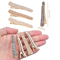 Vista 2 de 8 pinzas para el pelo de cocodrilo con diamantes de imitación de perlas, pinzas de metal de cristal elegante, horquillas para el cabello, pasadores