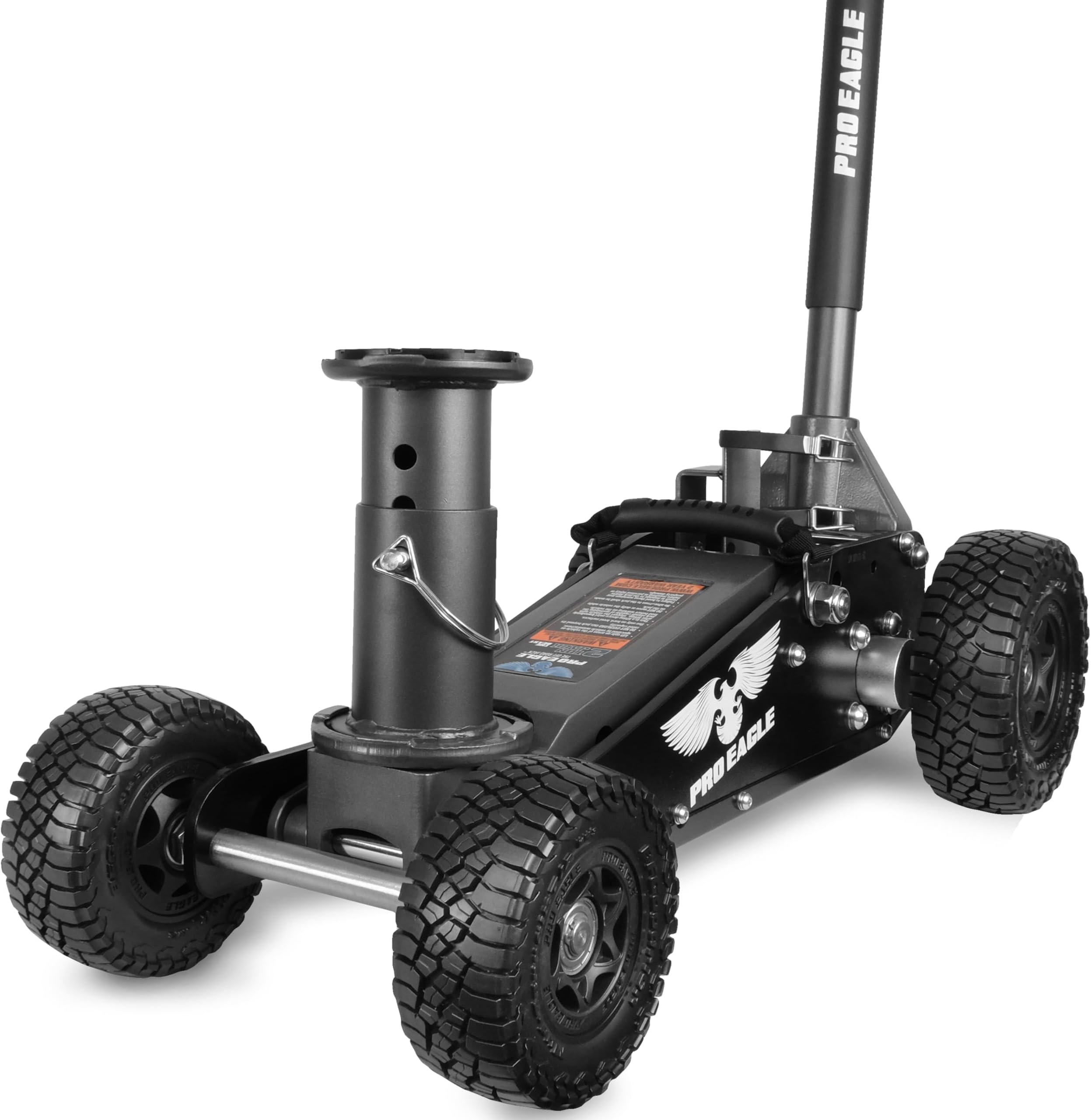 The Beast 2 Ton Heavy Duty Hydraulic Floor Jack - Premium Go Anywhere, High Lift (26") Jack for Cars, Trucks, SUVs, and Off-Road. Since 2013, Pro Eagle Jacks, Born from Racing.