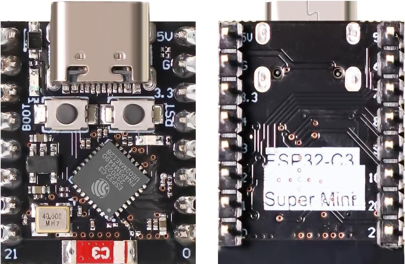 2 Pack ESP32-C3 Scheda di Sviluppo Mini ESP32 C3 Super Mini Supporta WiFi Bluetooth Compatibile con Arduino (saldato)