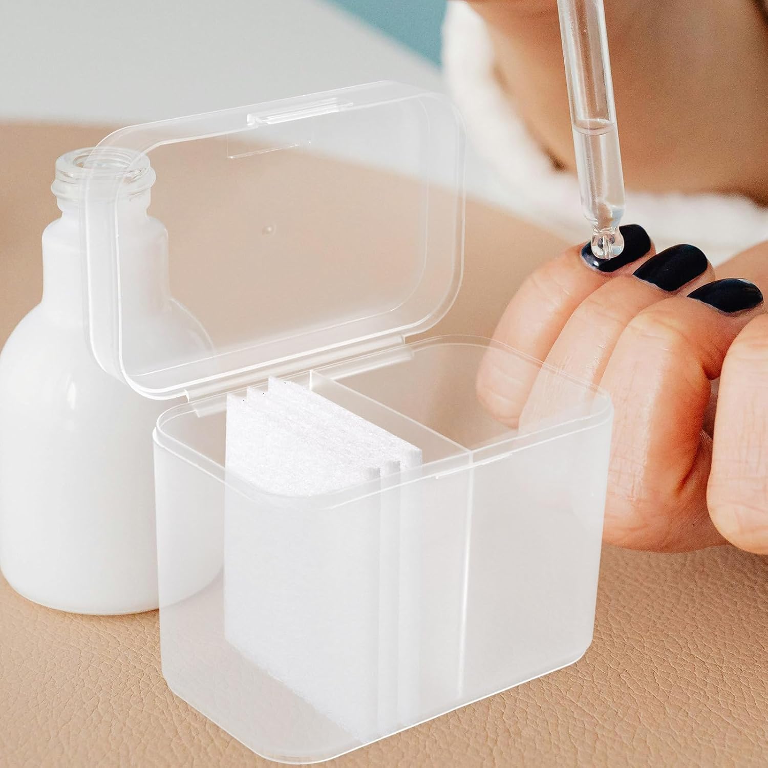 BESTOYARD Cotton Pad Holder Dispenser Cube Plastic Organizer for Bathroom image 5