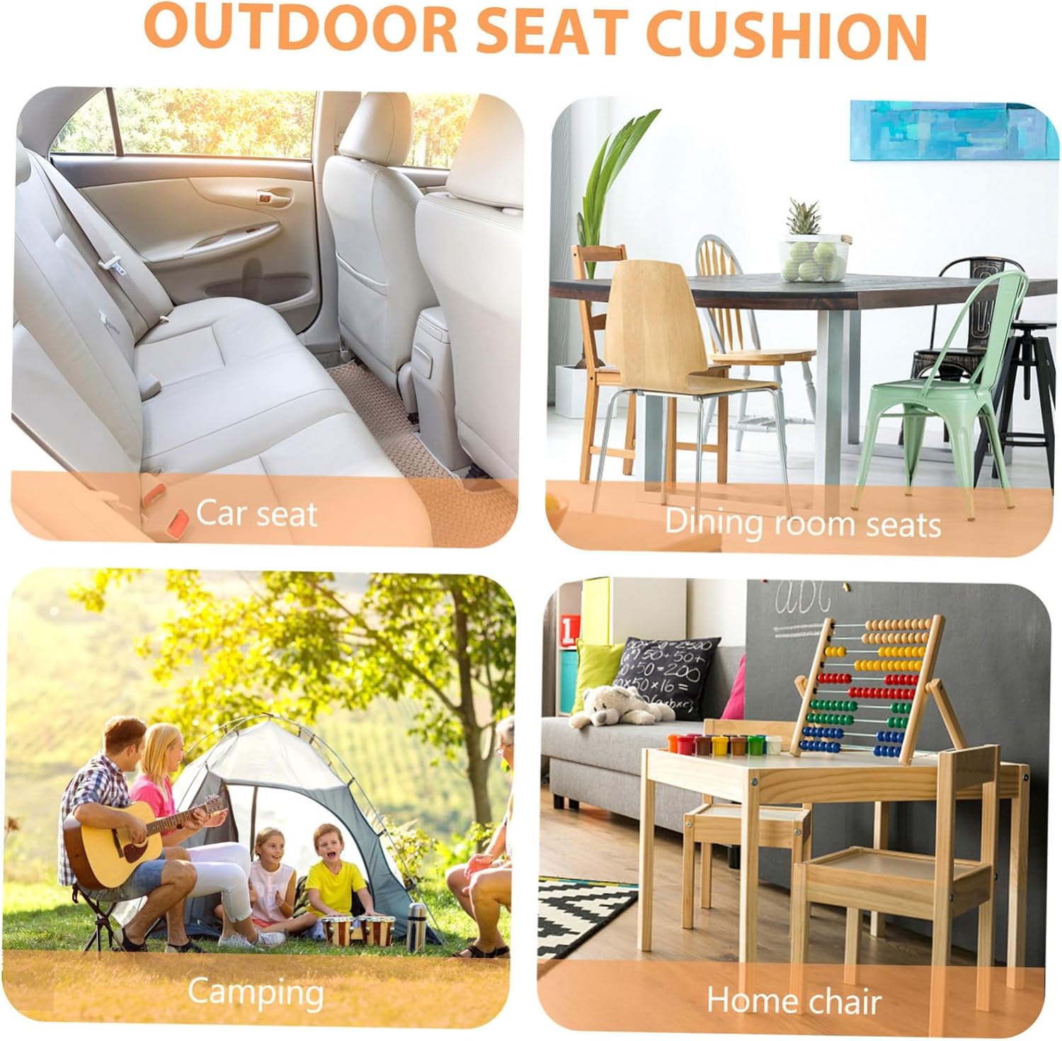 Levemolo Ergonomic Round Seat Pad Cushion for Chairs and Cars Car Seat Pads Straps