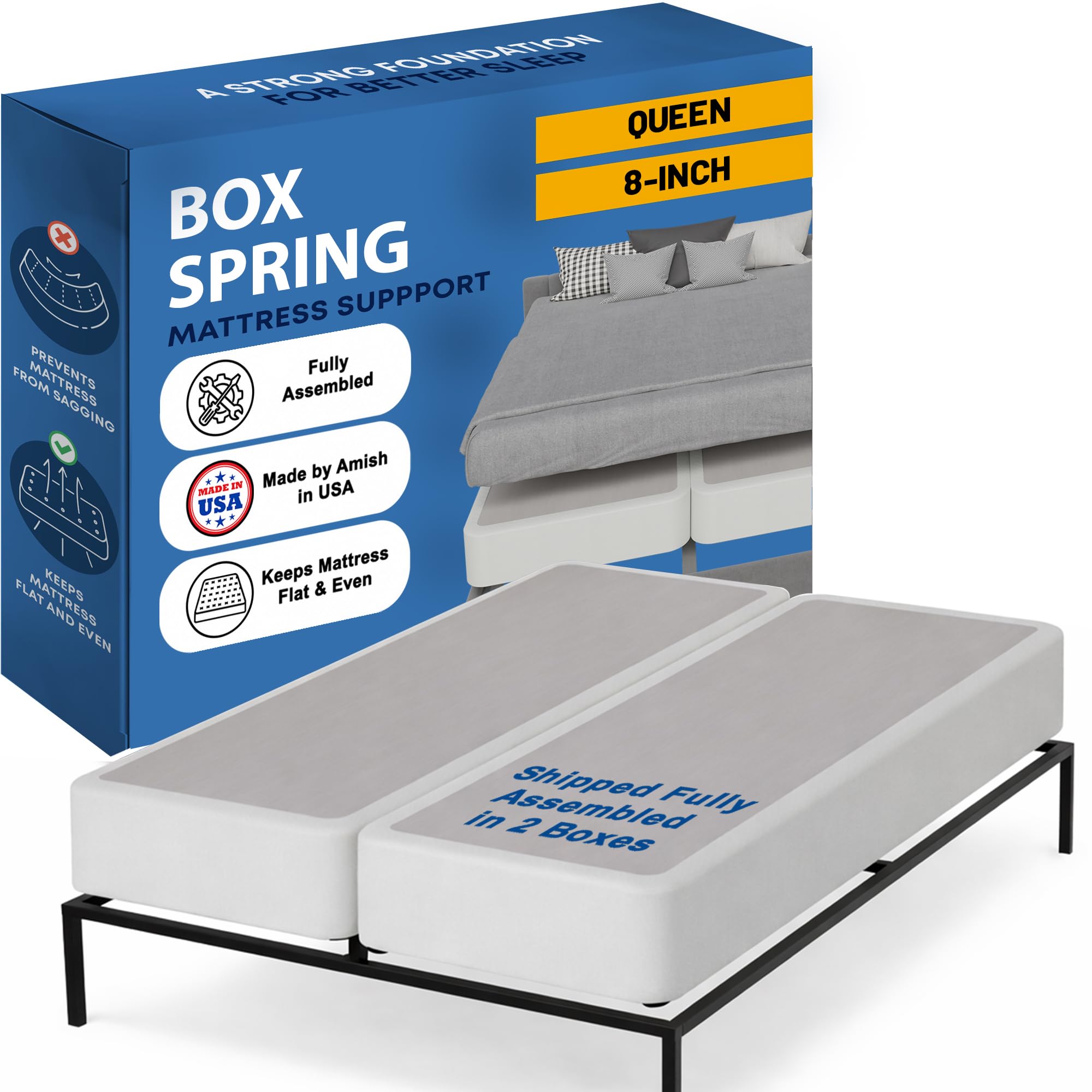 Greaton, Box Spring Bed Base Queen Size