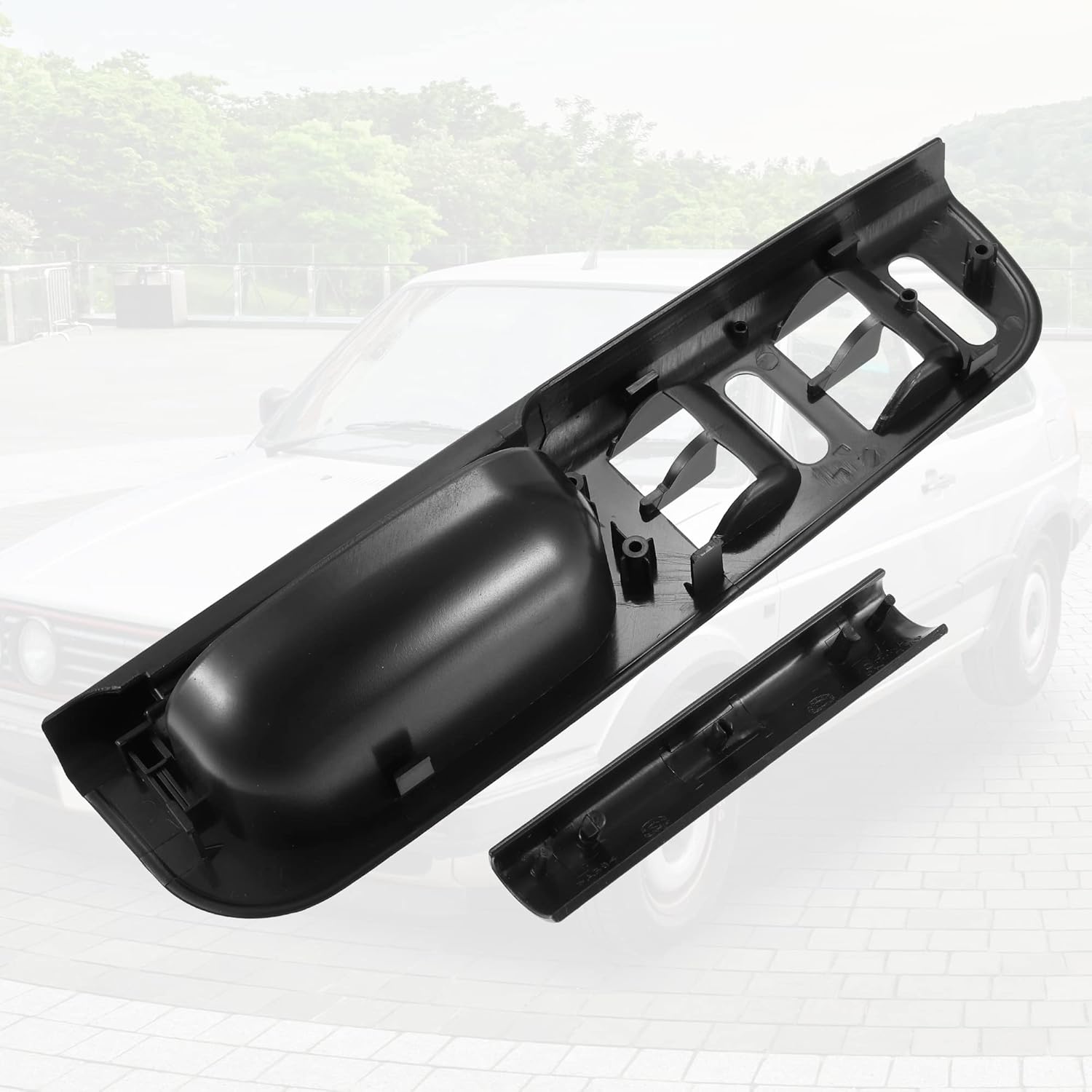 X AUTOHAUX 1 Set Interior Left Right Window Switch Panel Bezel Door Handle Trim Set for VW Jetta MK4 1999-2004 1J0867171A 1J4867179A 1J0867172A Black