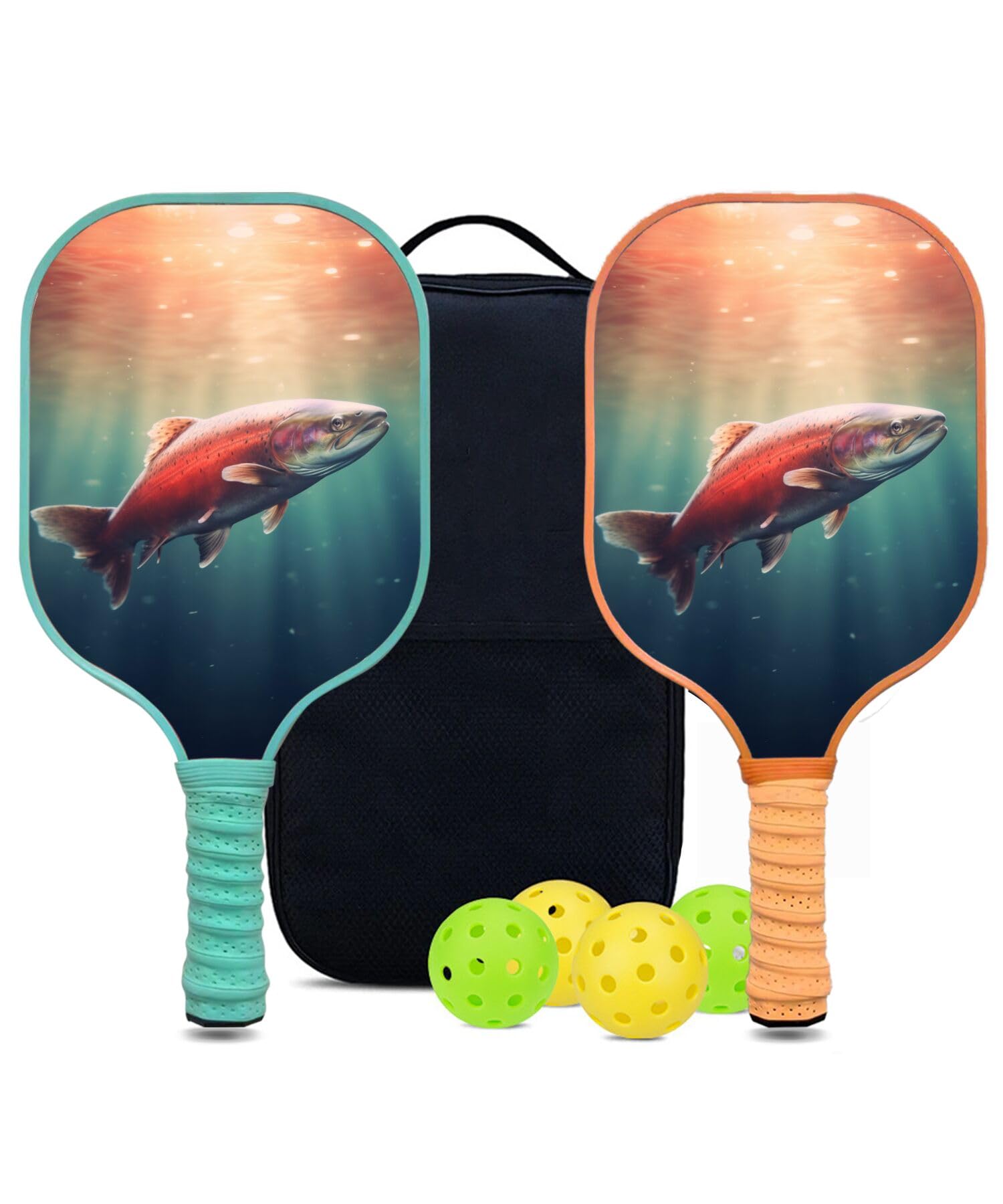 SHENCANG BLUE Custom Pickleball Paddle with 1 DIY Pickleball