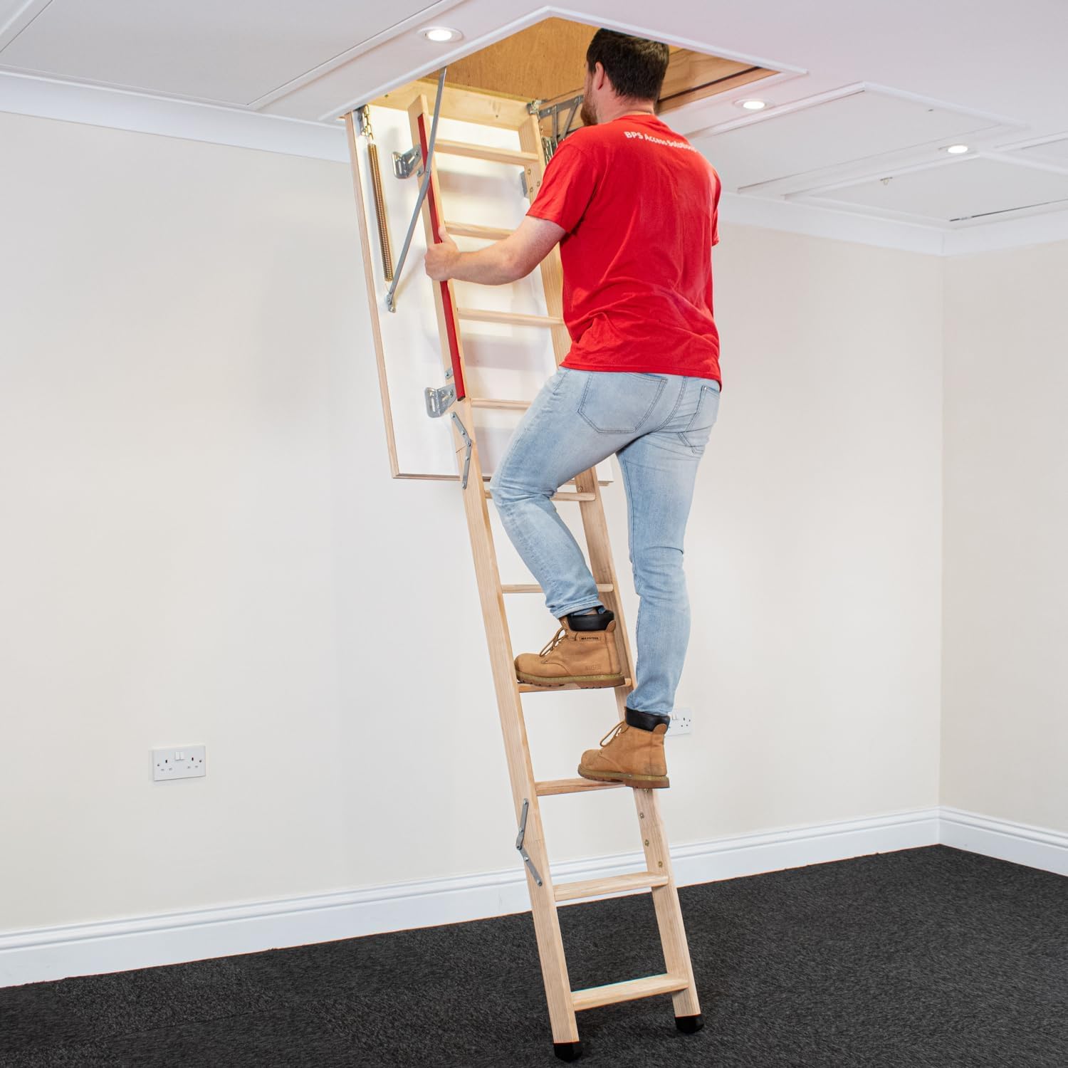 Dachbodenleiter von BPS Access Solutions, mit beidseitigem Handlauf (1100 x 545mm)