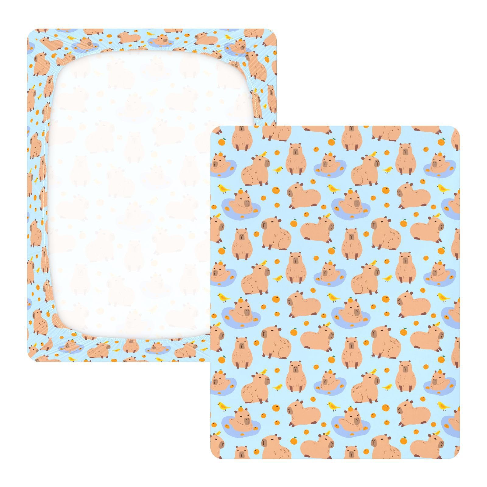 Babybettlaken für Jungen und Mädchen, weich, für Kleinkinder, Standardmatratze, 71,1 x 132,1 cm, Orange