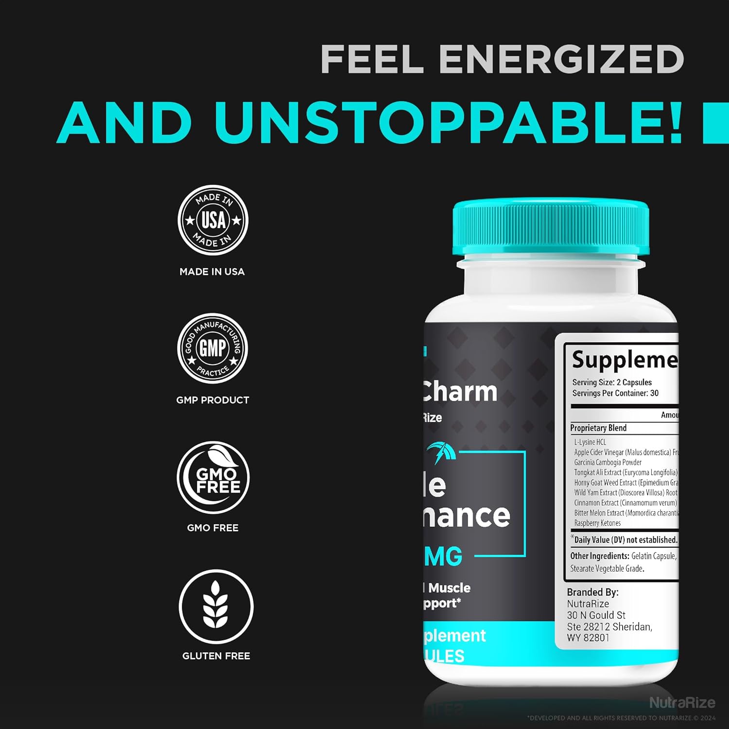 (3 Pack) Health Charm Pills, Official Health Charm For Men, Health Charm Male Capsules, All Natural Formula To Support Performance & Energy Levels, Premium HealthCharm Pastillas (180 Capsules)