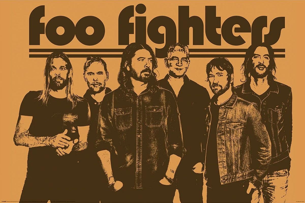 Grindstore Foo Fighters Laminated Maxi Poster - Group Wall Art Print for Home Office Classroom Decoration, Gift Idea, Decorative Print 91.5x61cm