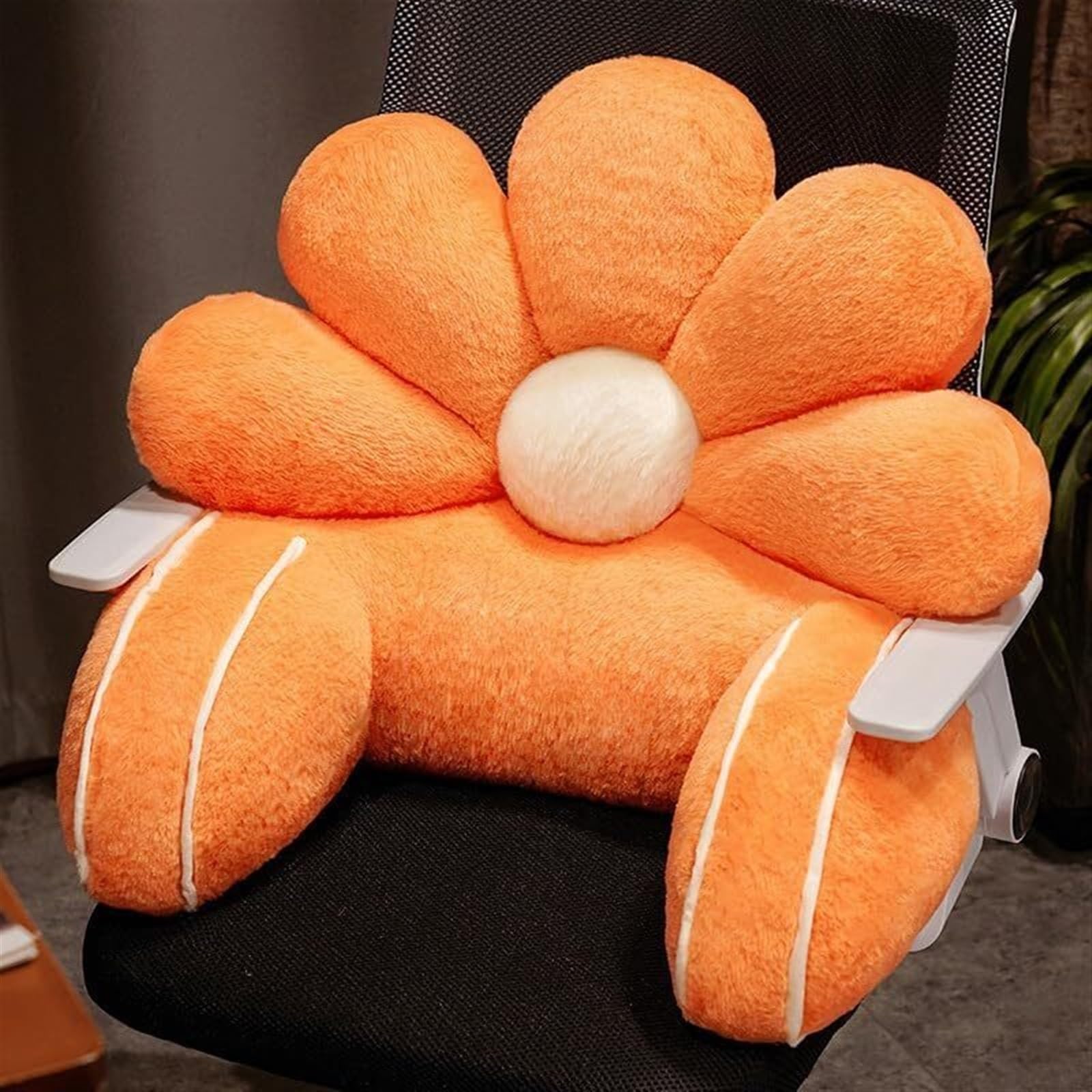Uoxhfdh Orange Breathable Lumbar Cushion Cartoon Pillows For Chair And Sofa Relaxation Pillow For Back Support(,40 * 50Cm)