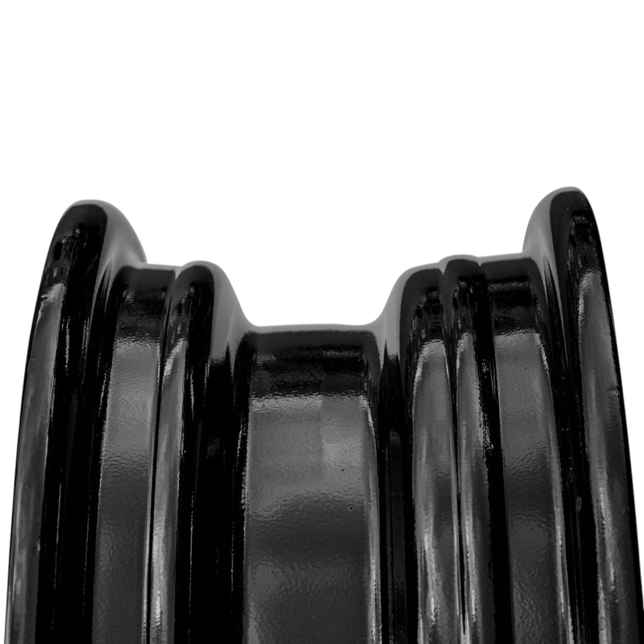 UNITRAILER Llanta de acero para remolque pesado 4,5Jx13"H2, capacidad de 675 kg, color negra con anclaje 5x112 y ET:30, rueda reforzada para caravanas y plataformas de carga