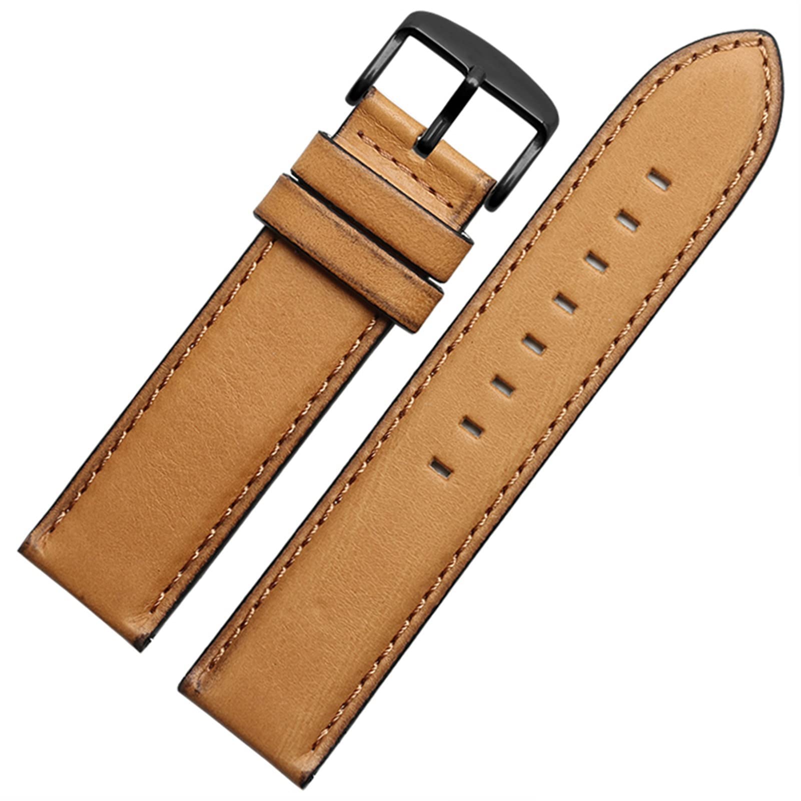 Per Huawei orologio GT cinturino in vera pelle cinturino per Hamilton braccialetto 20mm 22mm con perni a sgancio rapido, 20mm, agata