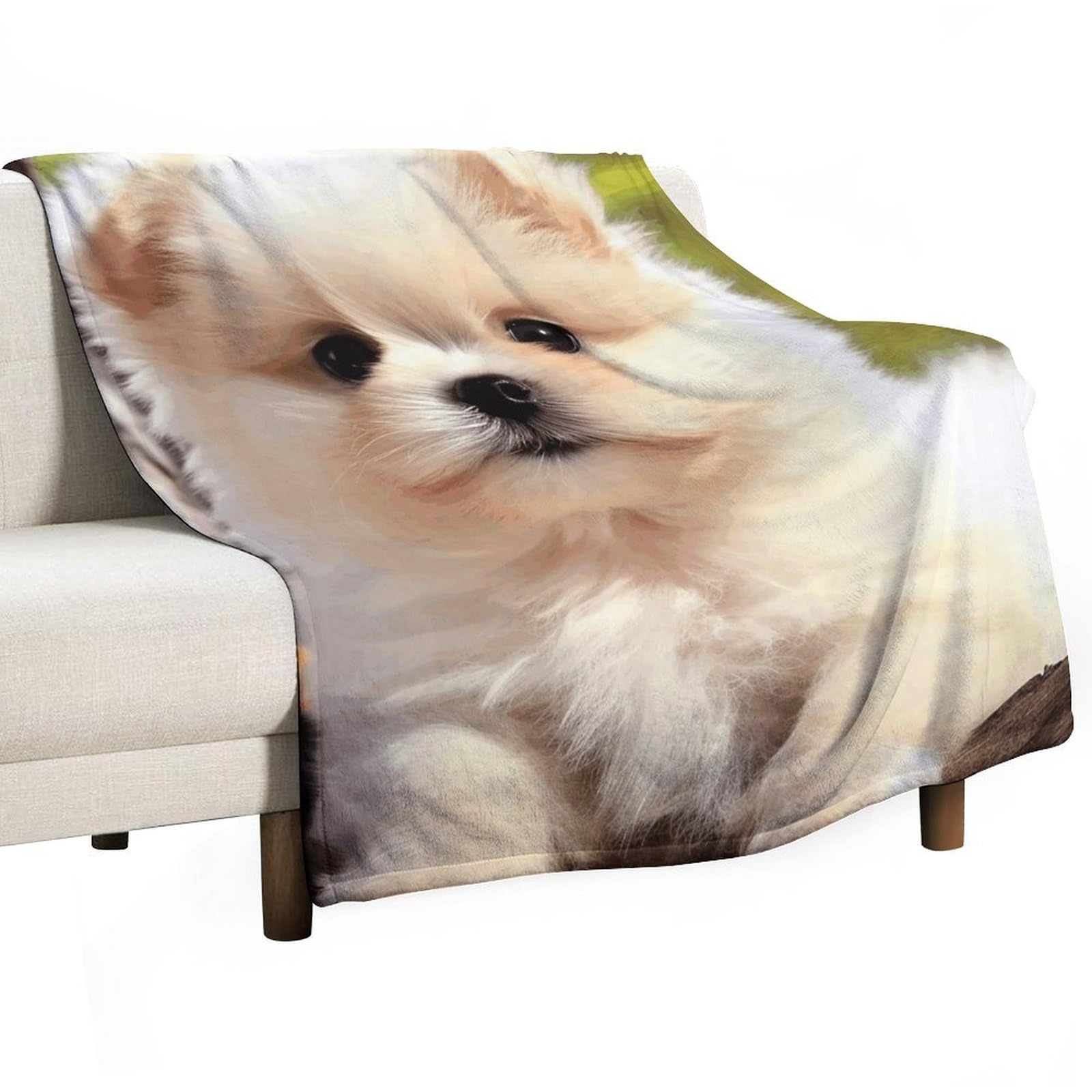 Couverture flanelle douce motif toutou pour des soirées cocooning