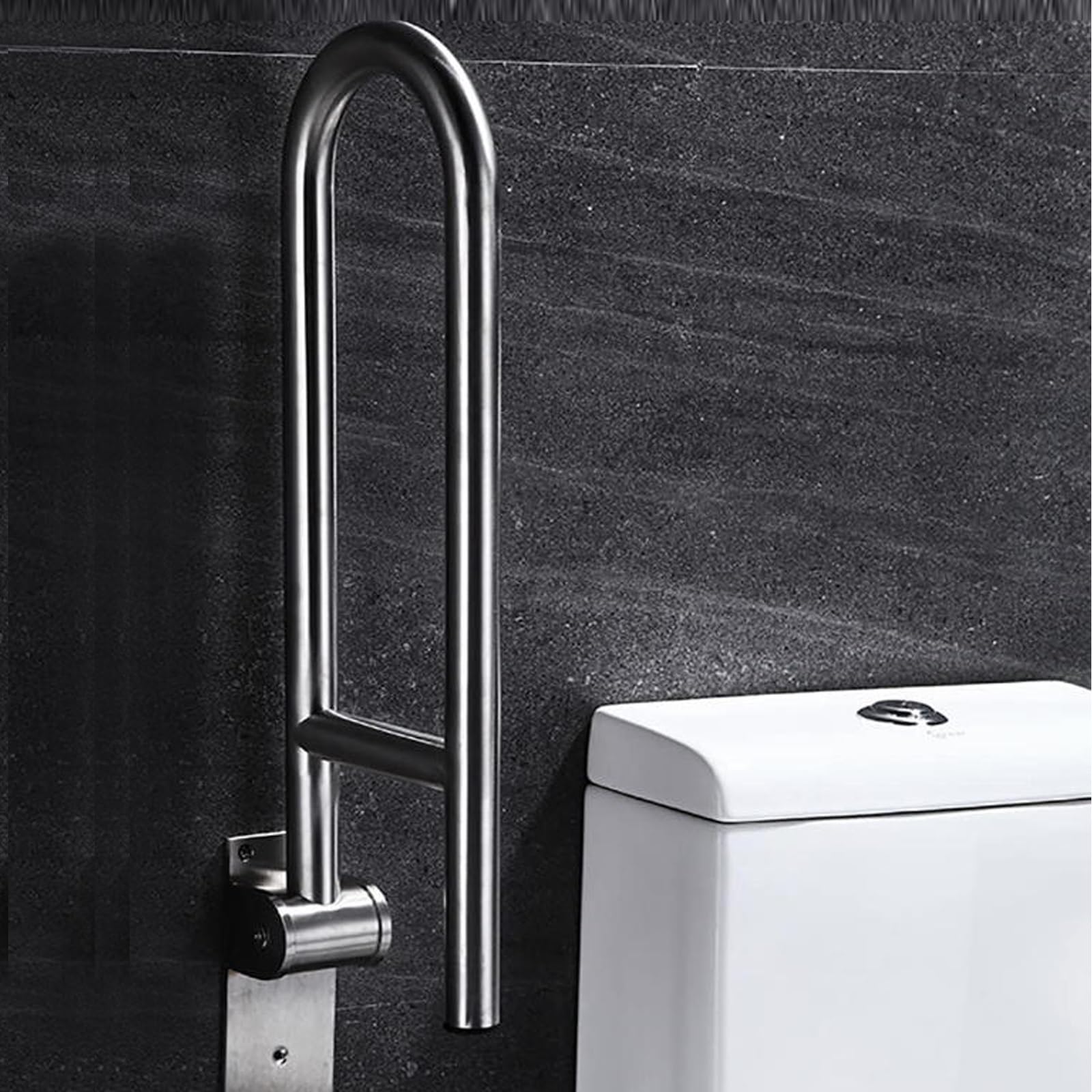 Maniglioni di Supporto, Barra di Sicurezza a Parete, in Acciaio Inossidabile, Pieghevoli, Maniglia per WC, dispositivi di Assistenza per Anziani e disabili (60 cm/24 Pollici)