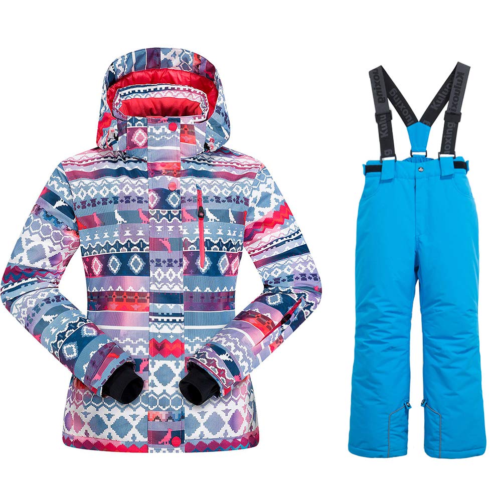 HOTIAN Boys 2 Piece Ski Jacket Snow Jacket Pants Suits Windproof Waterproof Winter Coats