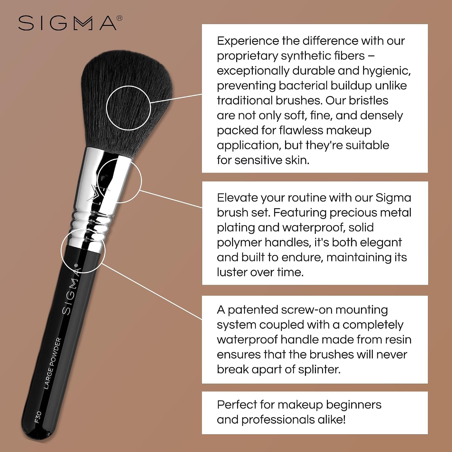 Sigma Beauty Reise-Make-up-Pinselset – 7-teiliges Set mit Premium-Fasern, eleganten langlebigen Griffen und Aufbewahrungsbecher für Gesicht & Augen