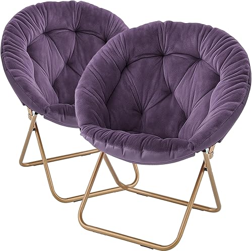 Magshion Silla platillo para adultos, cómoda silla de sala de estar para dormitorio, esquina, dormitorio, apartamento, asiento circular esponjoso de