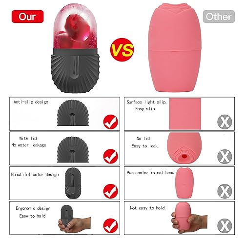 Miniatura 8 de GISUREY Rodillo facial de hielo, rodillo de hielo para cara y ojos, rodillo de hielo de belleza facial, herramientas para el cuidado de la piel,