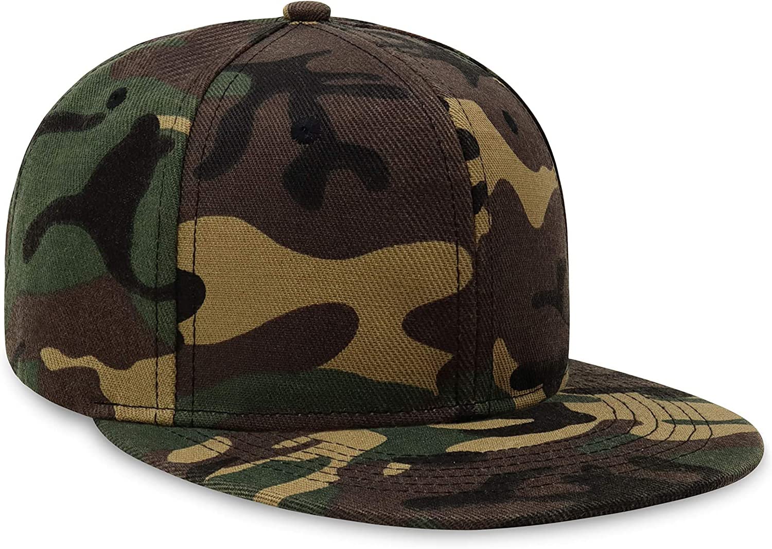 Men's Classic Flat Brim Hip-Hop Snapback Cap