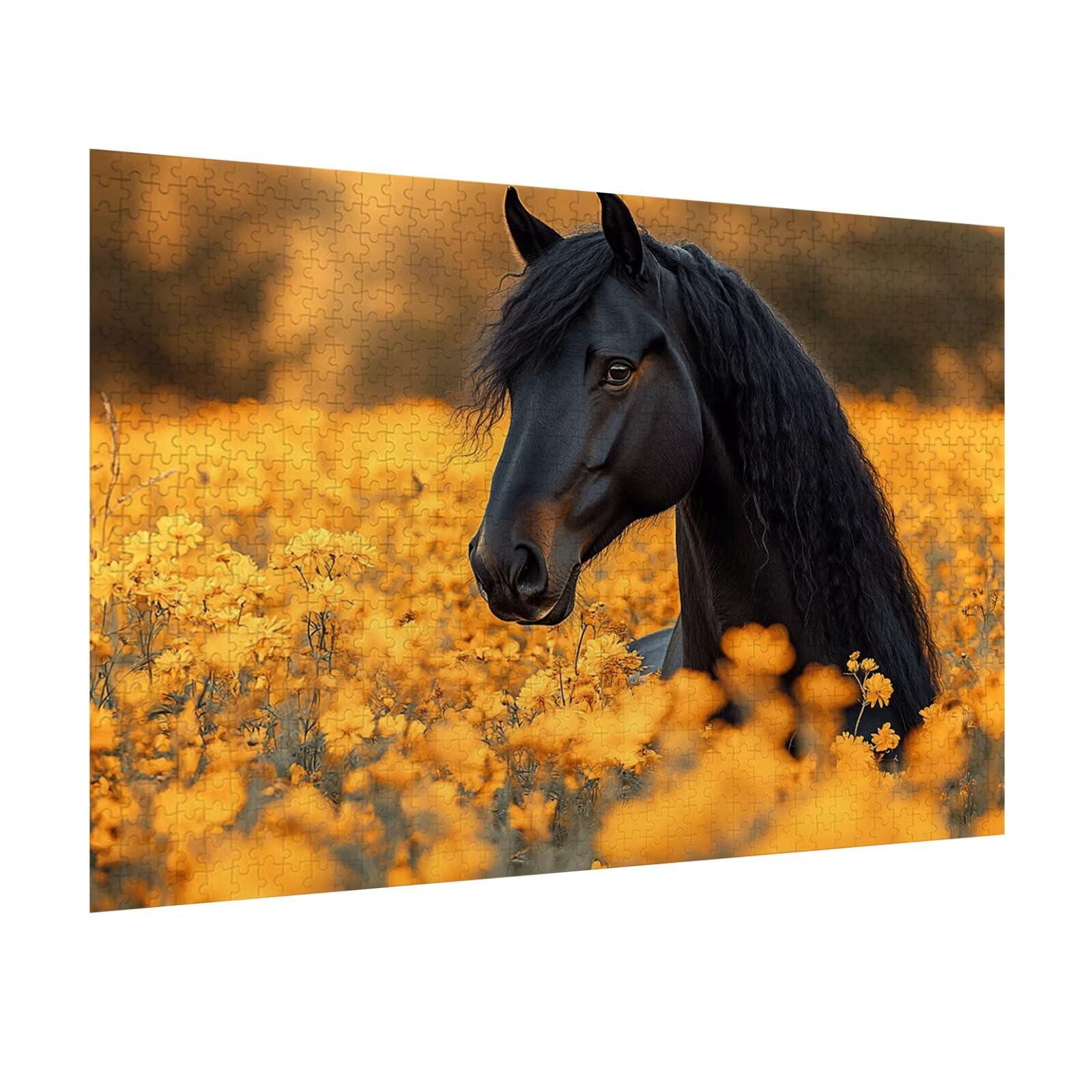 Puzzle 4000 elementów kwiat wyzwanie klasyczne puzzle, n-296 | Rodzinne puzzle, zajęcia relaksacyjne, trudna sztuka puzzle koń, imponujące wyzwanie, prezent dla kobiet