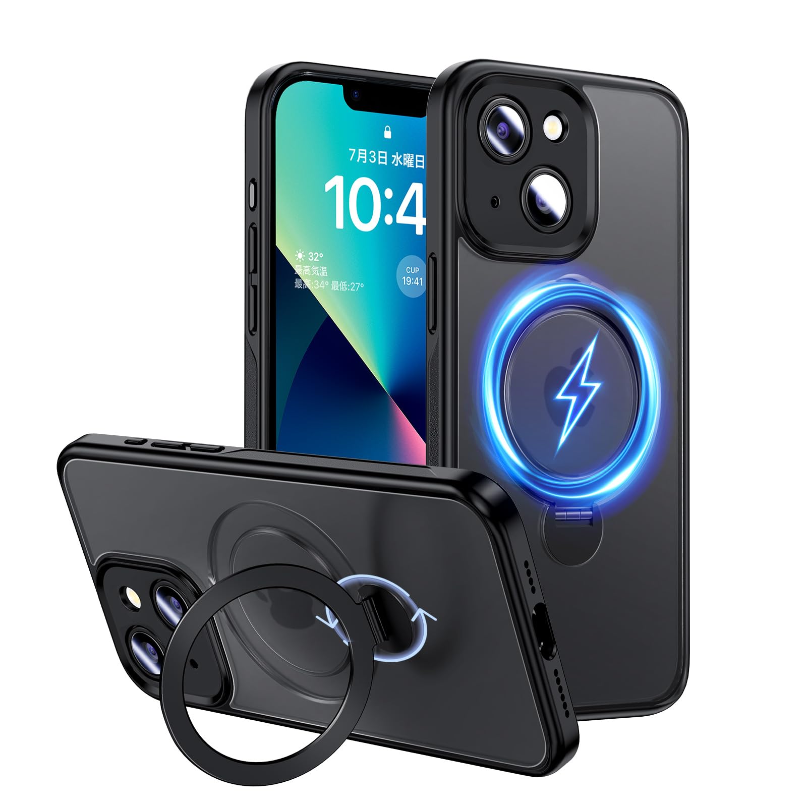 Amazon.co.jp: Magic John 対応いphone13 用ケース 半透明 商務