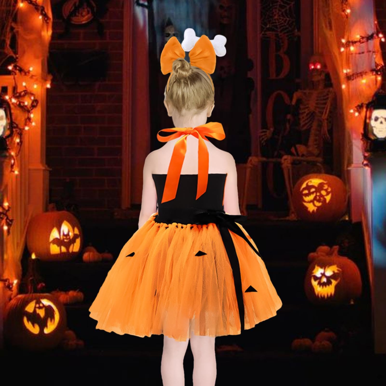 Costumi per ragazze con fascia Halloween Tutu Principessa Tulle Dress