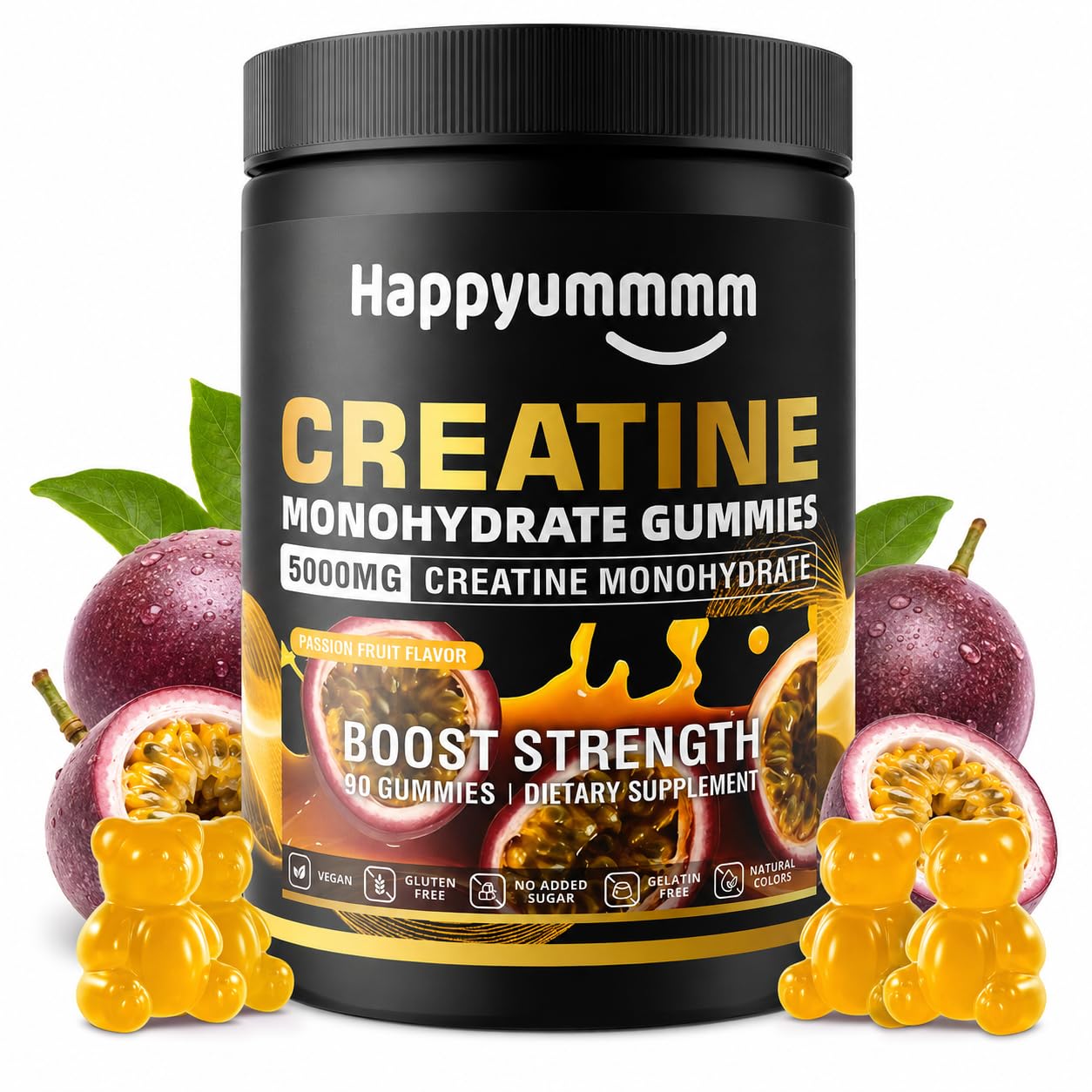 Creatine Monohydrate Gummies, NSF Certified, 5g Dose for Men & Women to Support Muscle, Strength, Recovery, Cognitive Health & Memory, Cherry Flavor, 90 Gummies — Amazon image 10