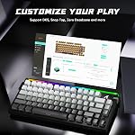 ATTACK SHARK R85 HE Wired 75% RT Mechanical RGB Gaming Keyboard-Moonlight | 8K Polling,0.005mm Accuracy,0.08MS Latency,256K Scan,Hall Effect Magnetic Switch,5 Layer Sound Damped,Driver for PC Mac FPS