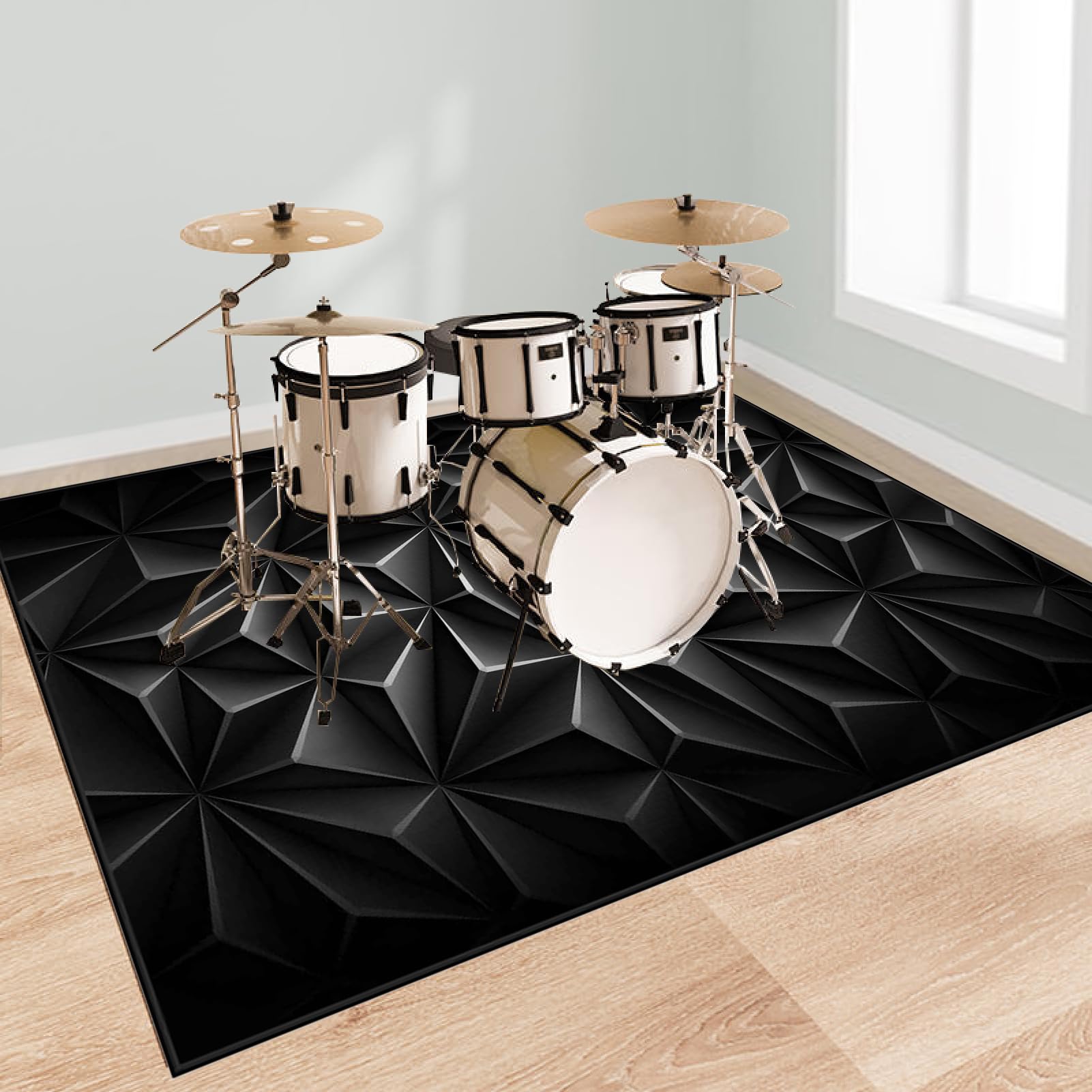 210 x 180 cm Tappetino per Batteria Elettronica Tappeto A Tamburo Tappeto Batteria Drum Tappeto Professionale per Tamburi Tappetino Antiscivolo Insonorizzato Drum Carpet Acustica Drum Rugs