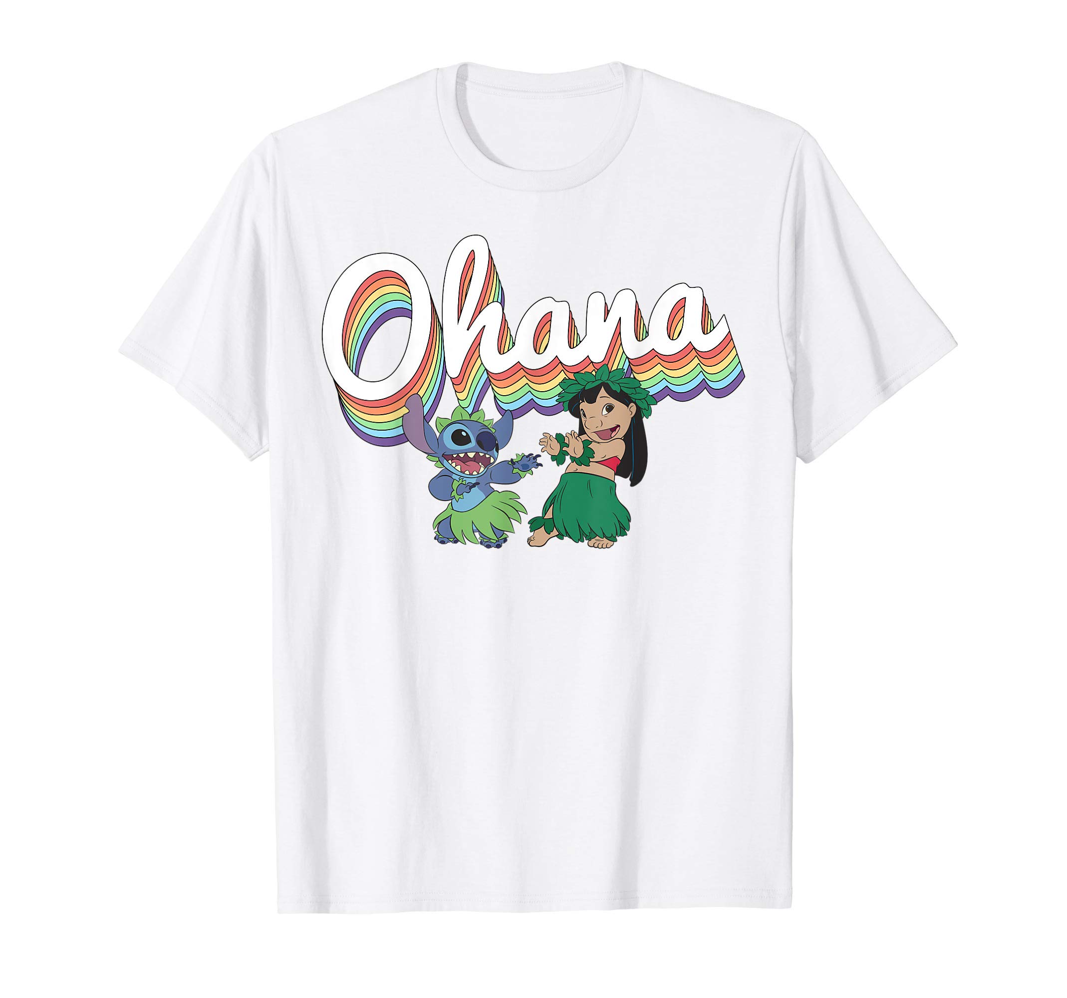 DisneyLilo & Stitch Ohana Rainbow T-ShirtOEKO-TEX STANDARD 100