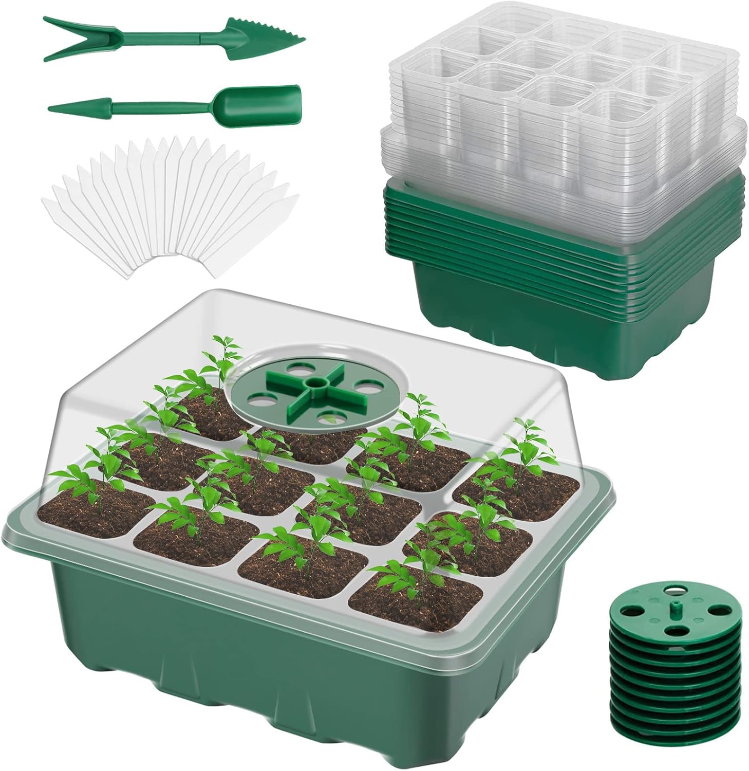 ANSUG 10 PACK Seedling Starter Tray Set, Seed Propagator Tray Plant