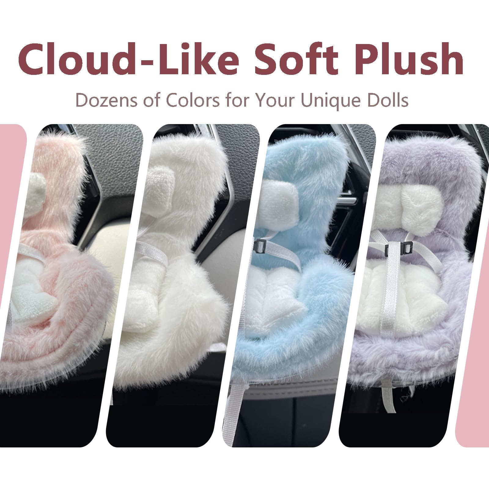 Siège Auto Pour Poupées 17 Cm - Clip Ventilation Et Support Bureau, Décoration Voiture Et Maison, Pour Figurines, Collection, Cadeau Fan