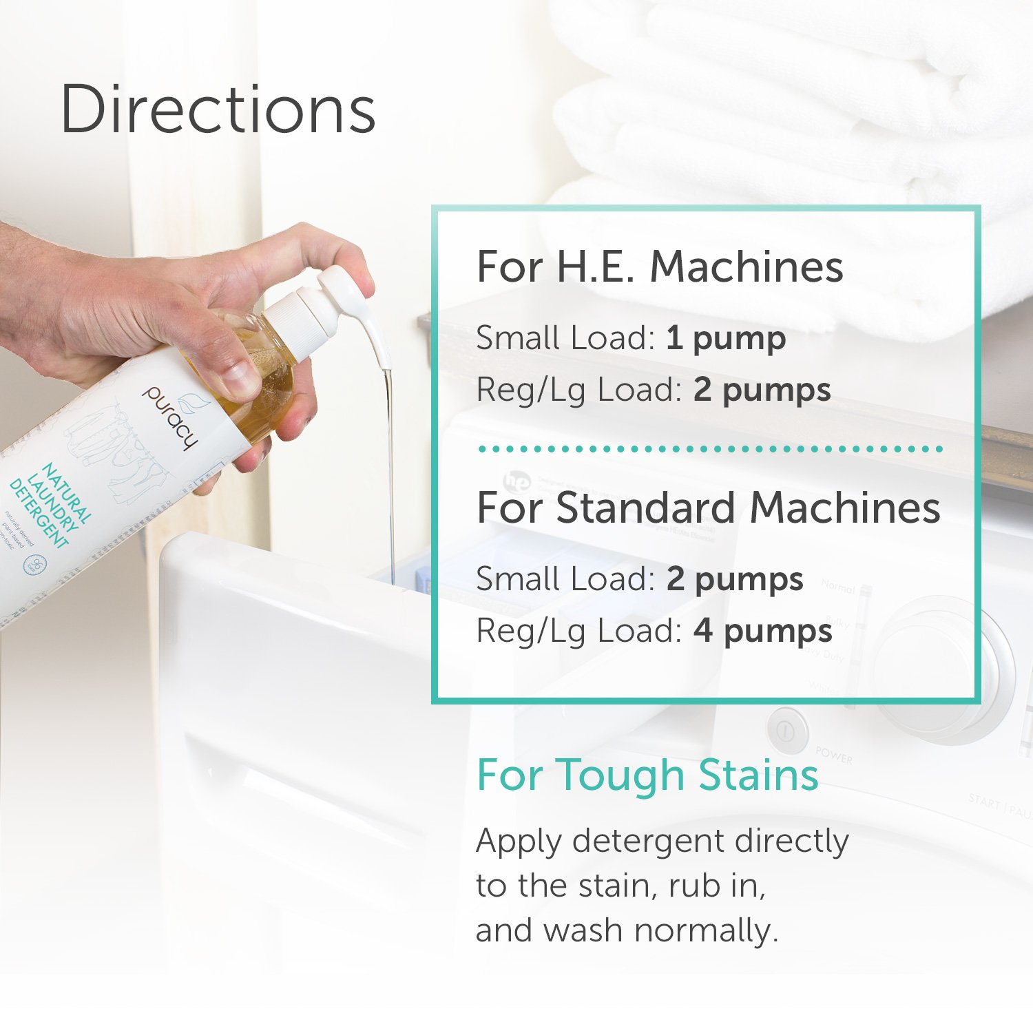 Puracy Natural Liquid Laundry Detergent, Hypoallergenic, EnzymeBased