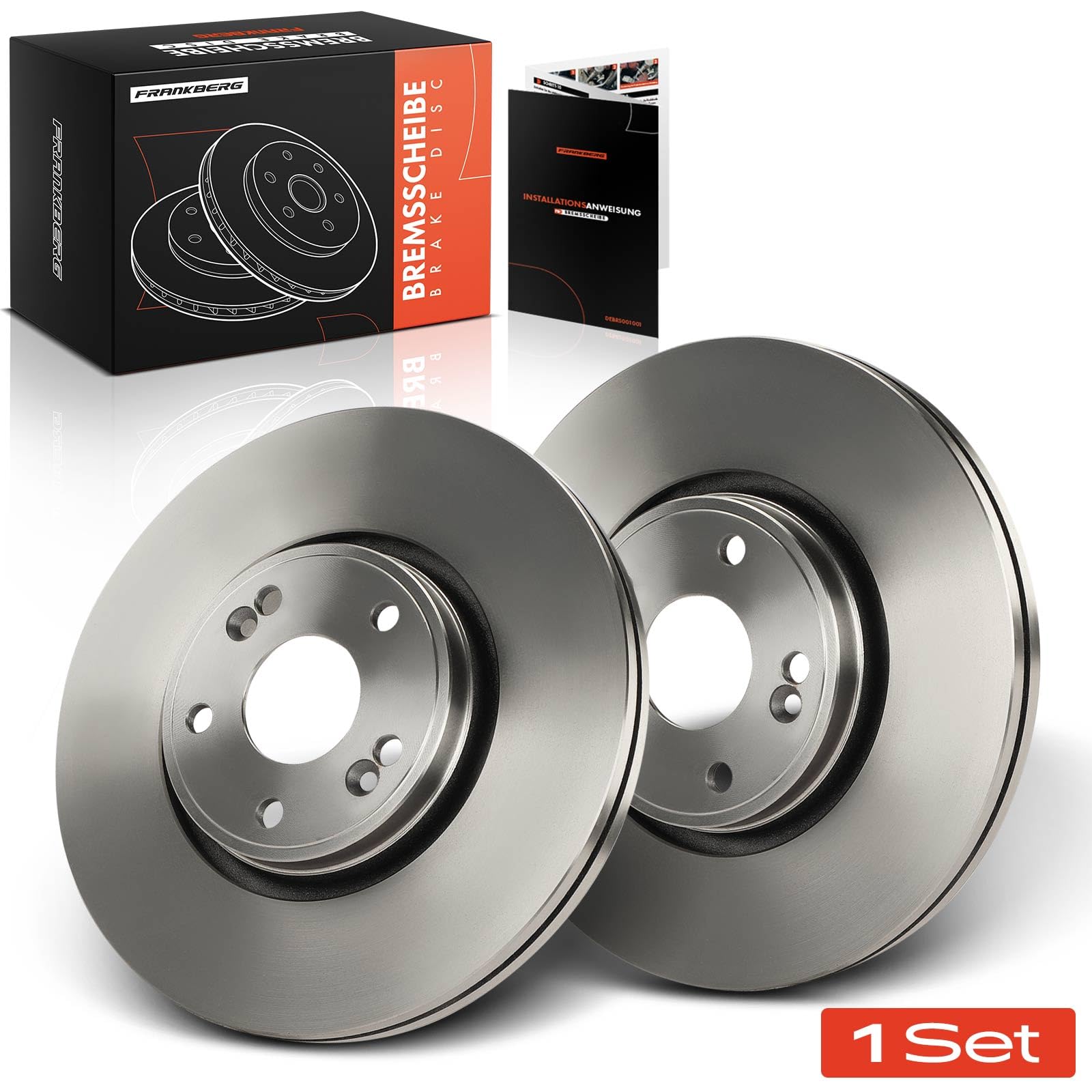Frankberg 2 discos de freno delanteros ventilados Ø300 mm 7701206614 | Compatible con: Laguna II Grandtour KG0/1, Laguna II BG0/1
