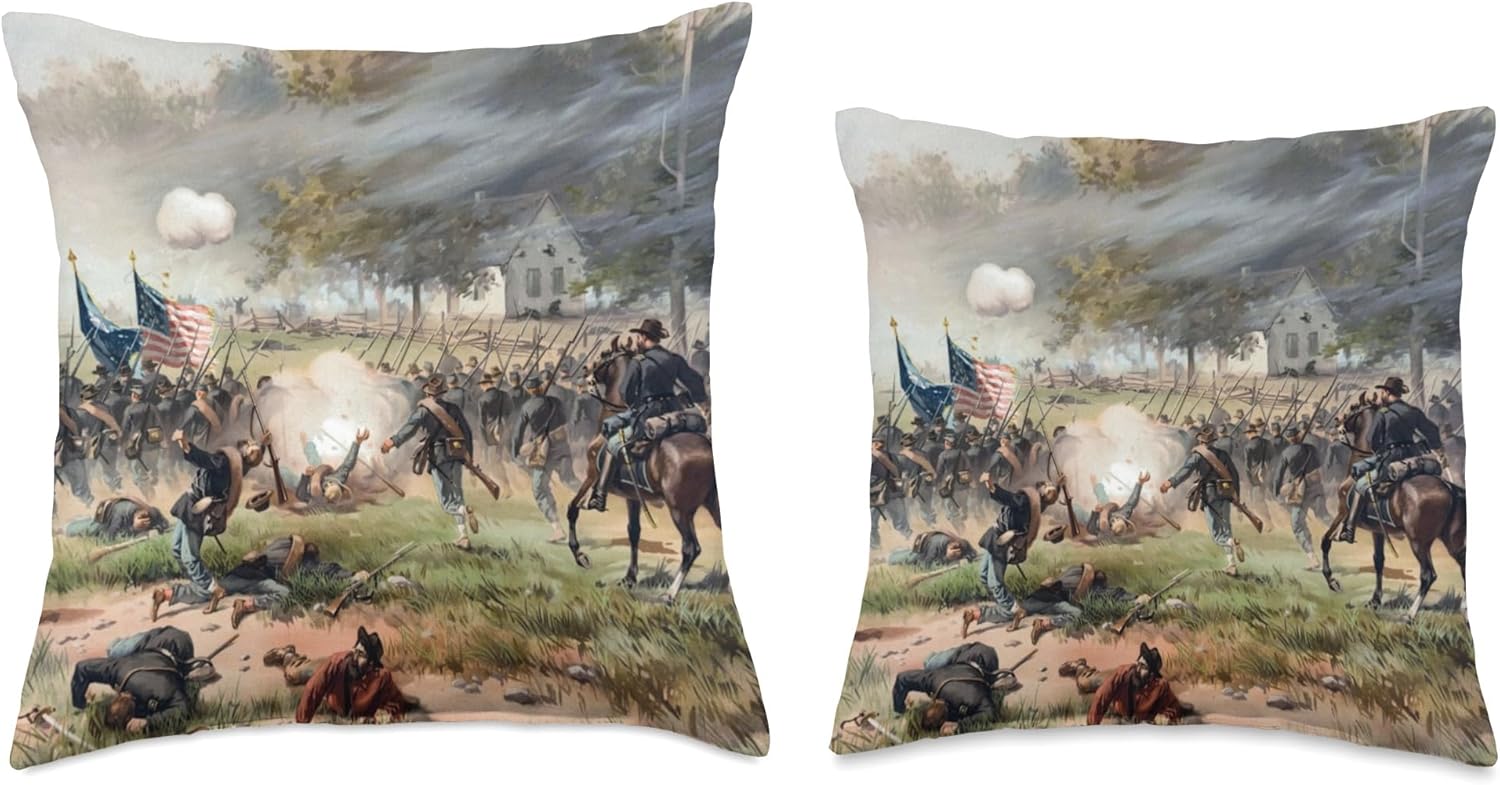 Battle Of Antietam - Civil War Throw Pillow