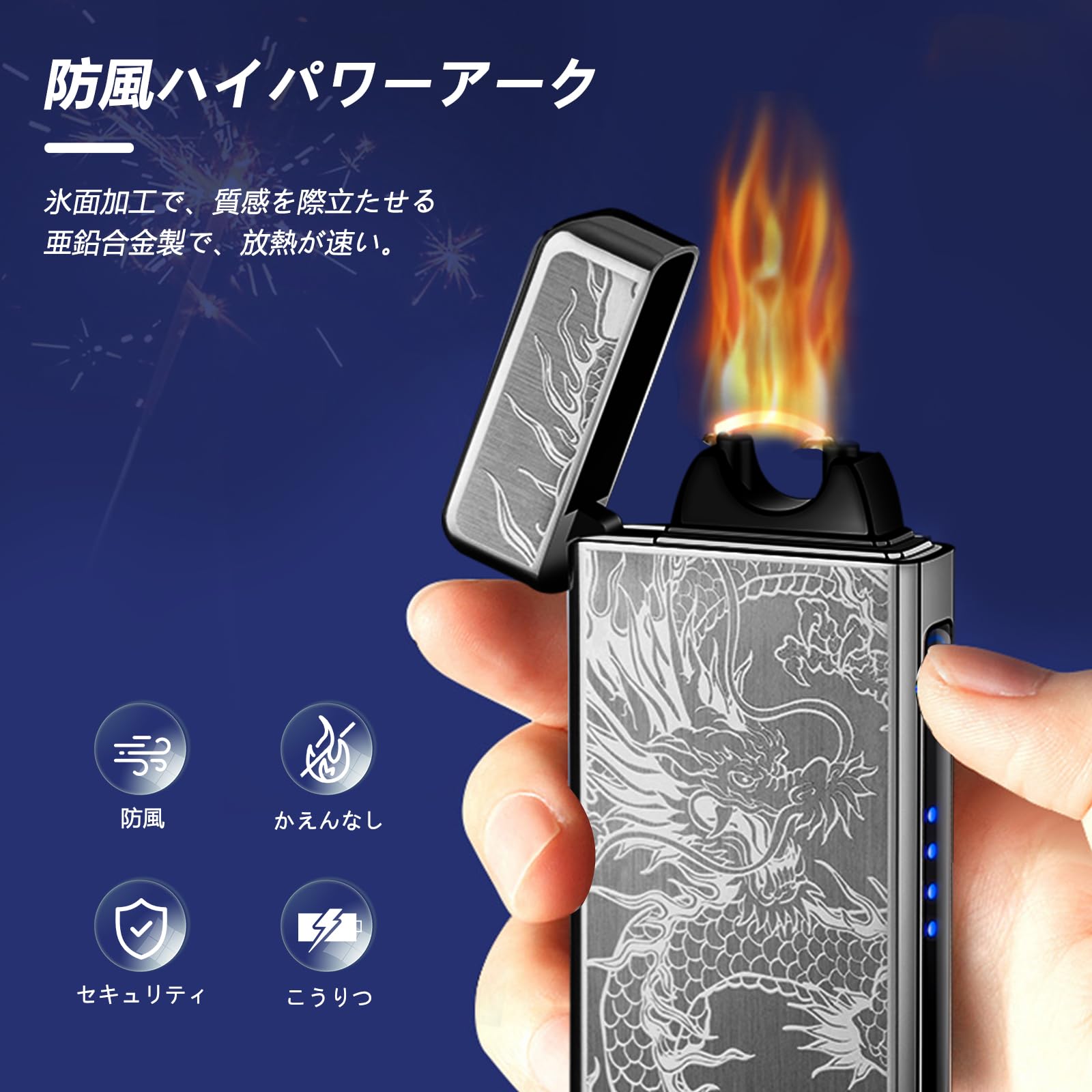 Amazon.co.jp: BABOBIU ライター 電子ライター 充電式 多機能 防風