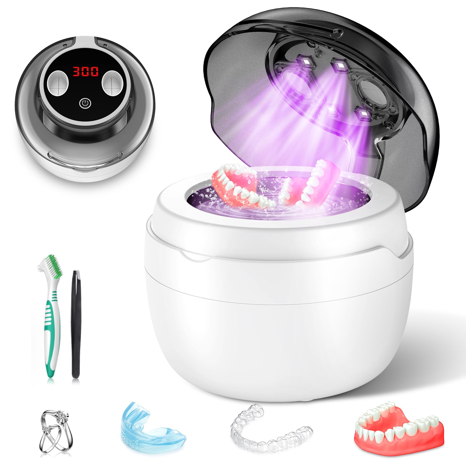 Ultrasonic Retainer Cleaner, Opilea 45kHz Retainer Cleaner Achine, 4 Odes Ultrasonic Cleaner - View #4