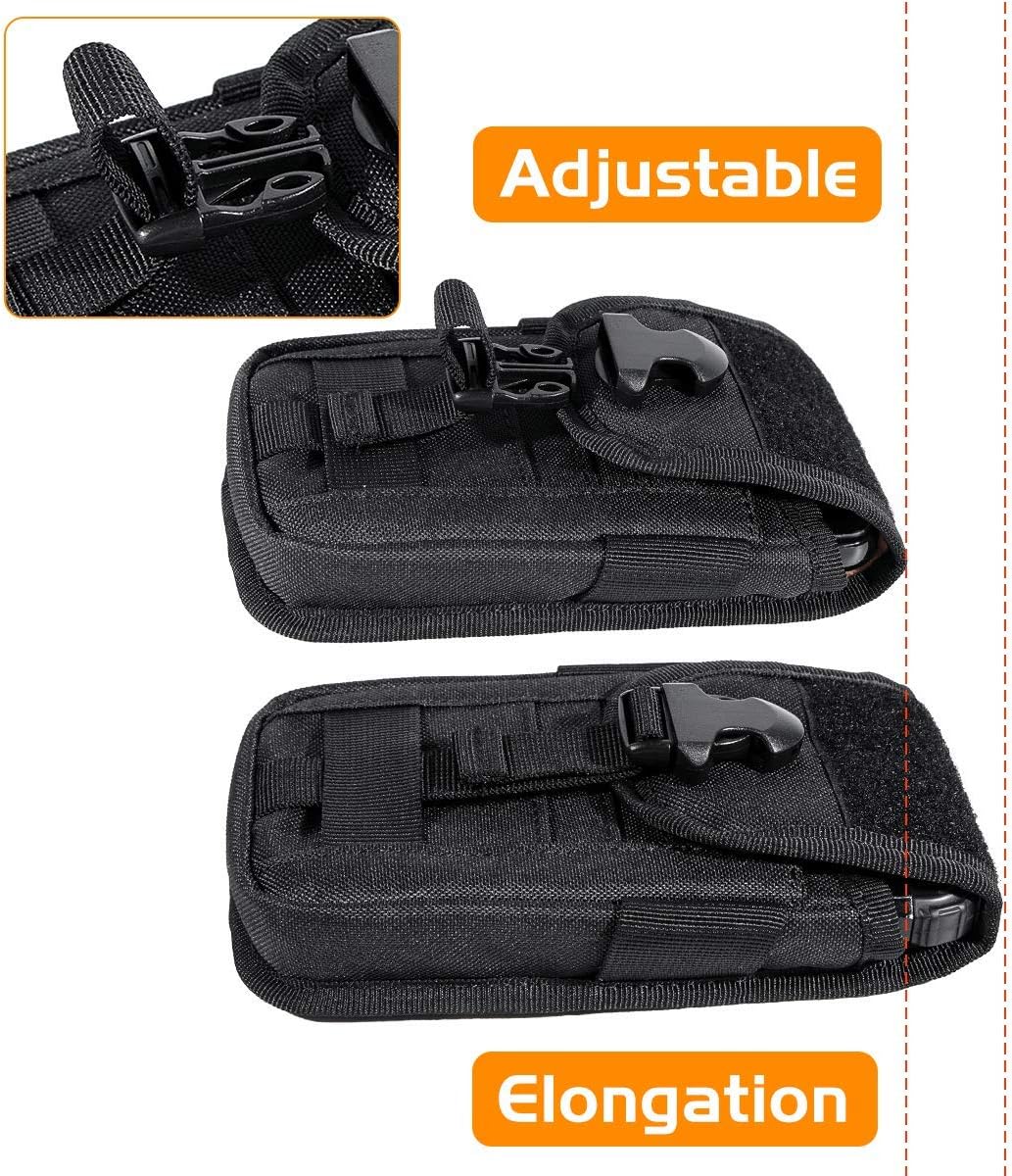 IronSeals Tactical Cell Phone Holster Pouch, Tactical Smartphone Pouches EDC Cellphone Case Molle Gadget Bag Molle Attachment Belt Holder Waist Bag for 4.7"-6.5" with Armor Case on with US Flag Patch : Sports & Outdoors