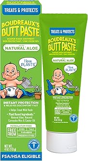 with Natural* Aloe Diaper Rash Cream, Ointment for Baby, 4 oz Tube