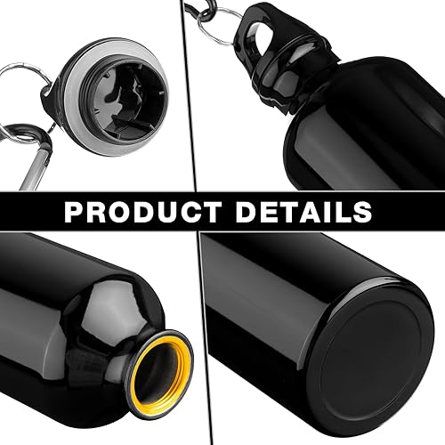 Miniatura 3 de 24 botellas de agua de aluminio de 17 onzas, botellas reutilizables de aluminio con clips, paquete múltiple de agua ligera para deportes, fácil de